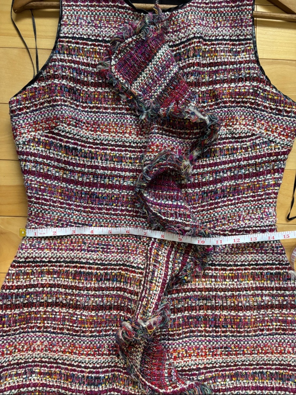 Adelyn Ray Tweed Ruffle Dress - Size S - Picture 9 of 11